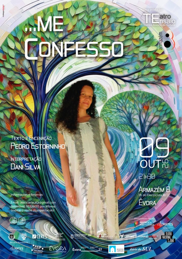 Cartaz ...ME CONFESSO_Armazém 8_Évora_ 09OUT26